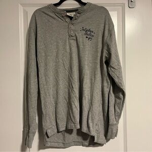 Alpha Delta Pi ADPi Gray Henley Shirt